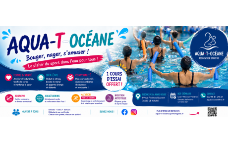 ADHÉREZ !💦 AQUA-T-OCÉANE Bouger, nager, s’amuser ! 🌊 Le plaisir du sport dans l’eau pour tous !